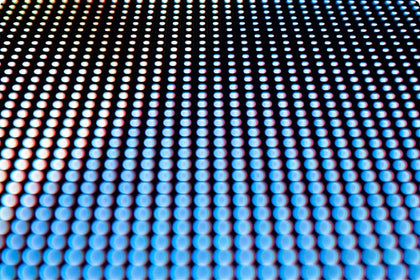 maybe an image about LARGE 16:9 LED SCREEN & two satellite displays