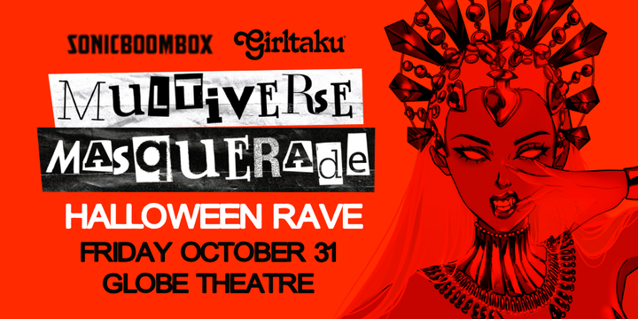 maybe an image about Sonic Boombox: Multiverse Masquerade Halloween Rave